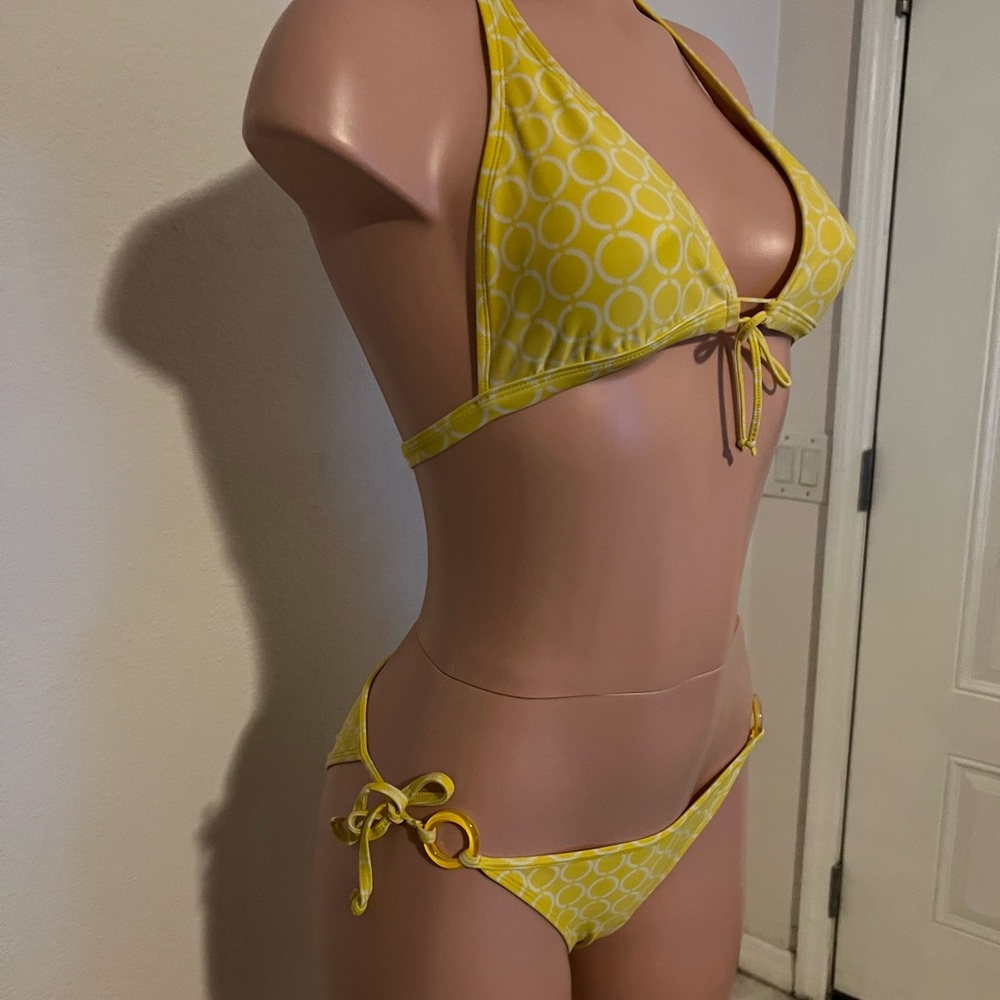 Body Glove Yellow Circle Print Bikini